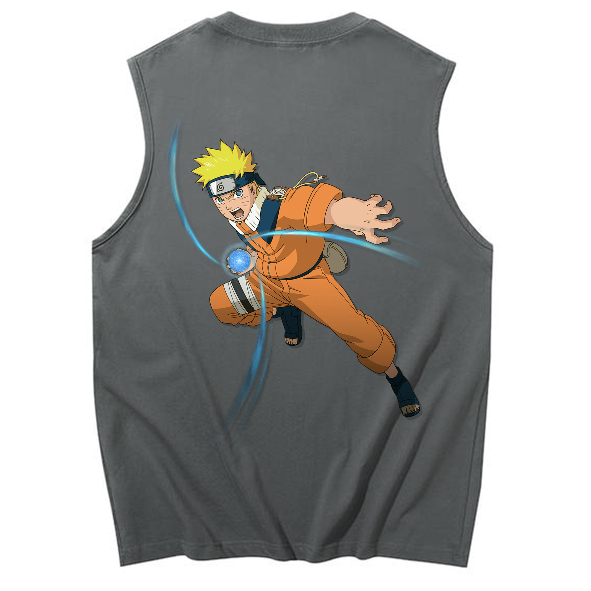 （画像用） NARUTO -ナルト- うずまき ナルト Uzumaki Naruto コットン100％タンクトップ（背面プリント）